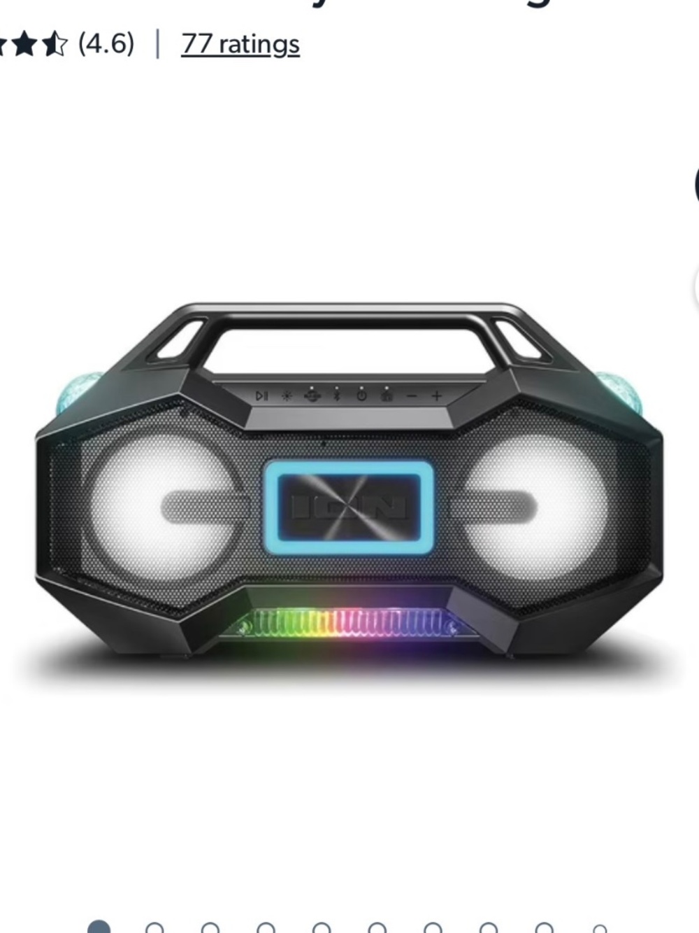 ION Party Rocker Go - Portable Speaker w/ Party Lights